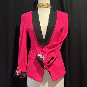 Julie Brown NYC fuchsia tuxedo-inspired jacket-NWT